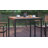 Agit Indoor/Outdoor Square Steel Framed Table with 4 Stackable Faux Teak Chairs-69347596-69347603