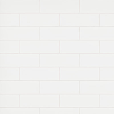 Carrelage mural en céramique brillant 4 po x 12 po Illume Cloud White