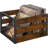 Caisse de rangement pour disques vinyles de grande capacité avec design rétro, fabrication robuste en métal et en bois, pouvant contenir plus de 80 disques, organisateur polyvalent pour les albums, les livres et plus encore