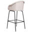 Ensemble de 2 tabourets de bar d'extérieur en osier de métal, chaises de bar en rotin Pe, parfait pour la terrasse du jardin-200344365