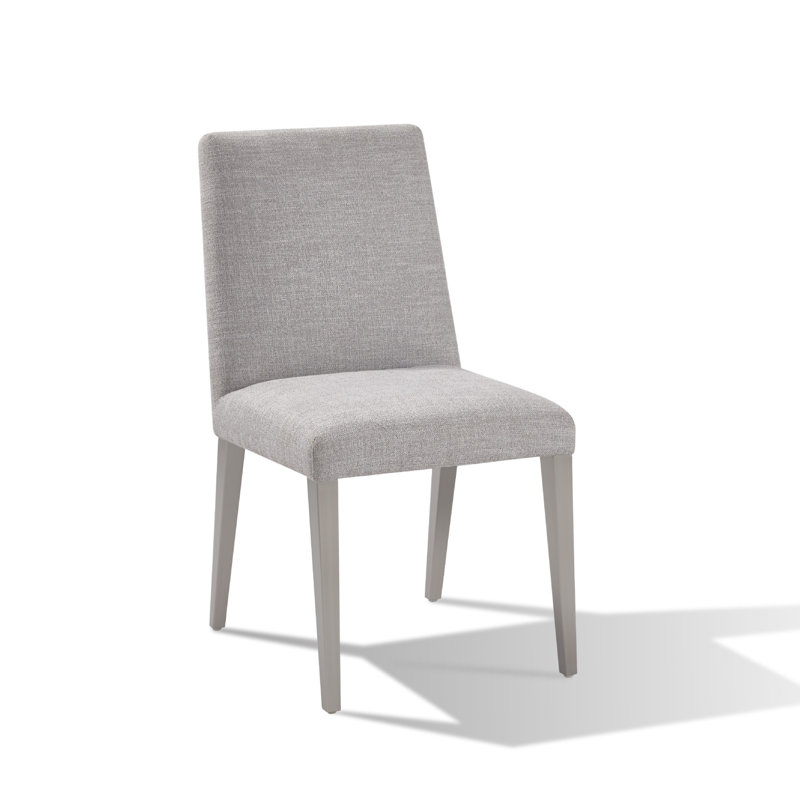 Chaise d'appoint en tissu gris clair