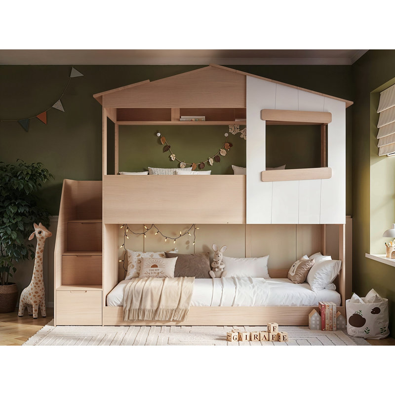 Single (3') Bunk Bed, Oak