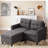 53.6'' Linen Square Arm Modular Loveseat-960686765