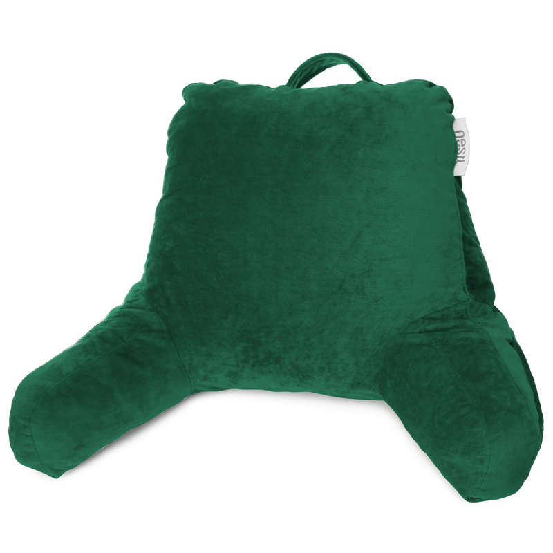 Coussin de lecture Nestl, H 14 po x l 13 po x P 8,5 po, Vert forêt
