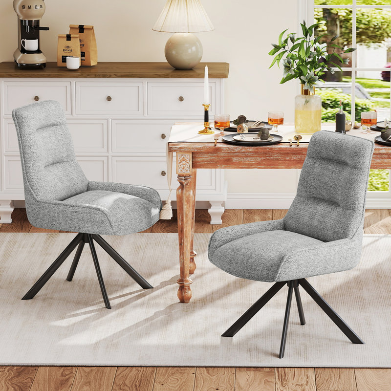 Chaise simple en chenille de couleur unie, Gris clair