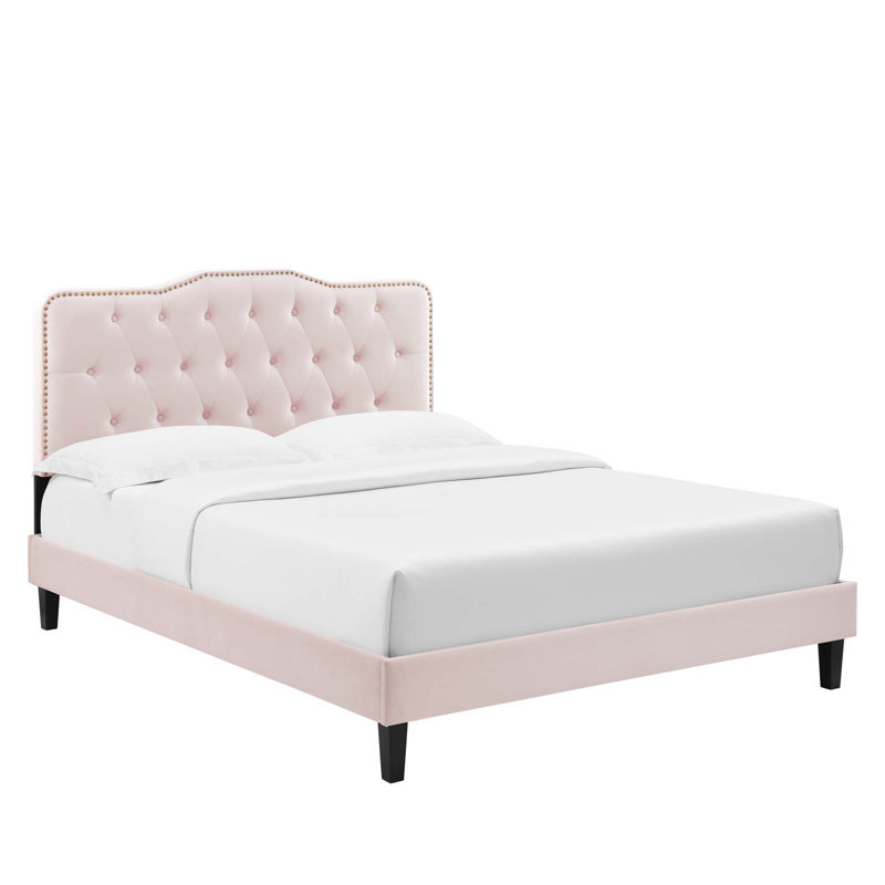 Modway Amber Platform Bed, Pink, Full