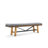 Truss Solid Wood/Wicker Outdoor Bench