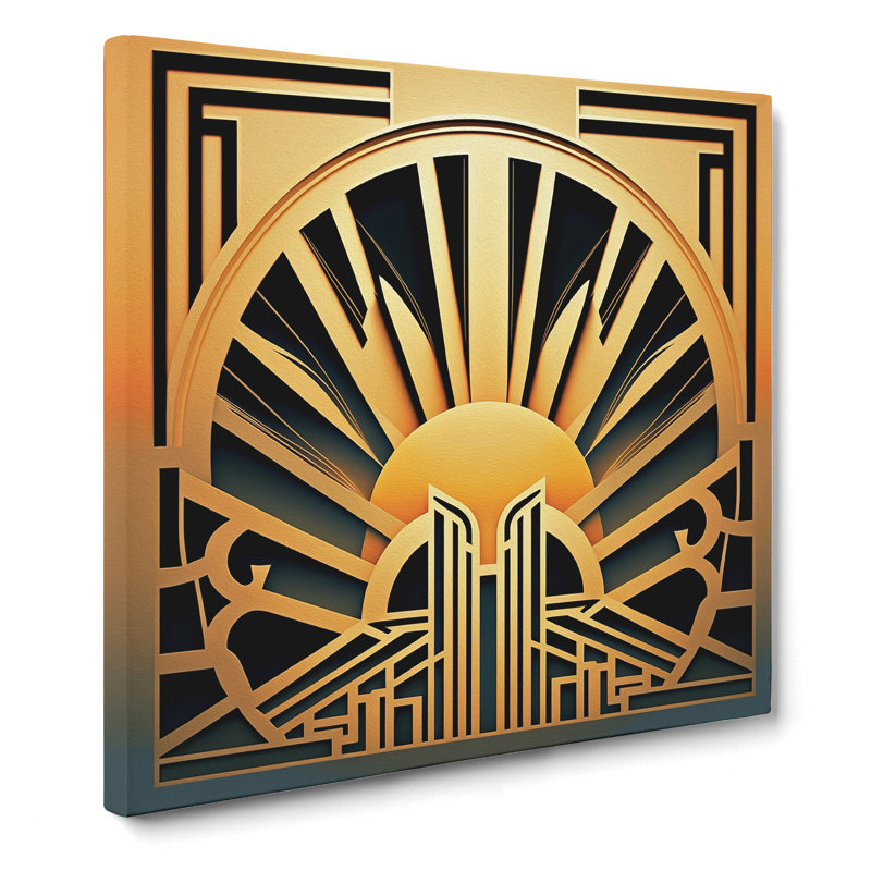 Sunset Ornamental No.1 - No Frame Print, 50cm H x 50cm W x 3cm D