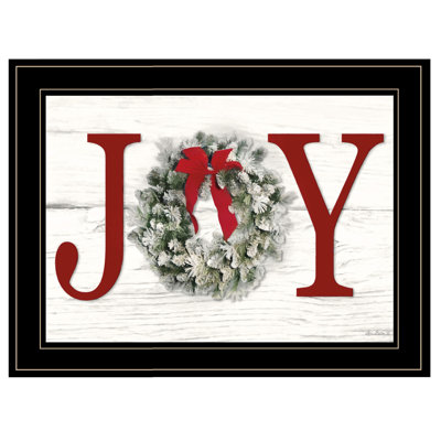 «Christmas Joy» par Lori Deiter, reproduction encadrée prête à accrocher, cadre noir