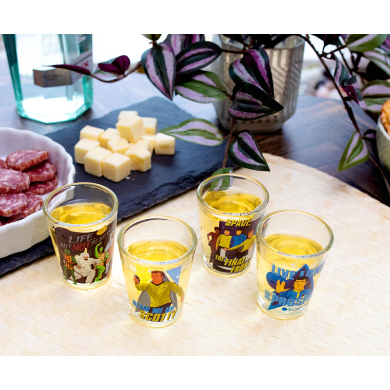 Mini verres à liqueur Star Trek: The Original Series 2 onces | Ensemble de 4