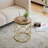 Golden Side Table MDF TOP+ METAL FRAME