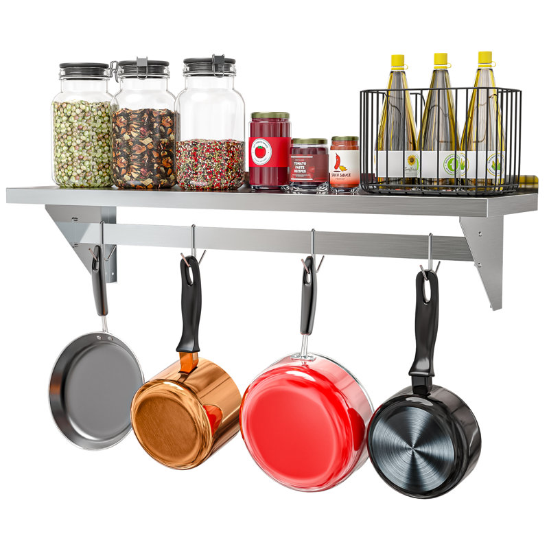 Stainless Steel Rectangle Wall Mounted Pot Rack