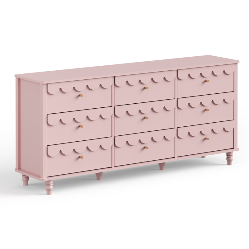 Commode à 9 tiroirs l 63,1 po, Rose