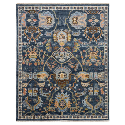 Gowen Traditional Oriental Navy/ Multi Area Rug