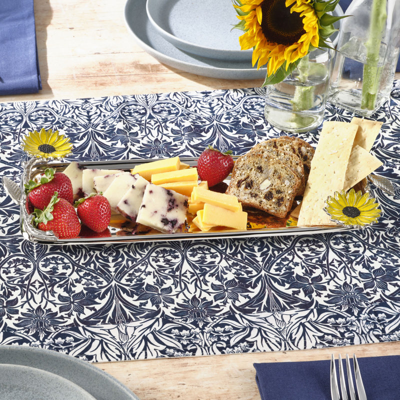 Mikasa Sunflower Stainless Steel Long Serving Tray