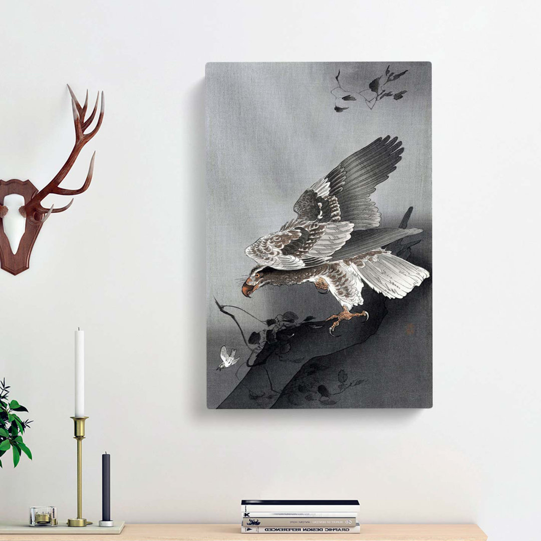 Eagle Hunting by Ohara Koson - Wrapped Canvas