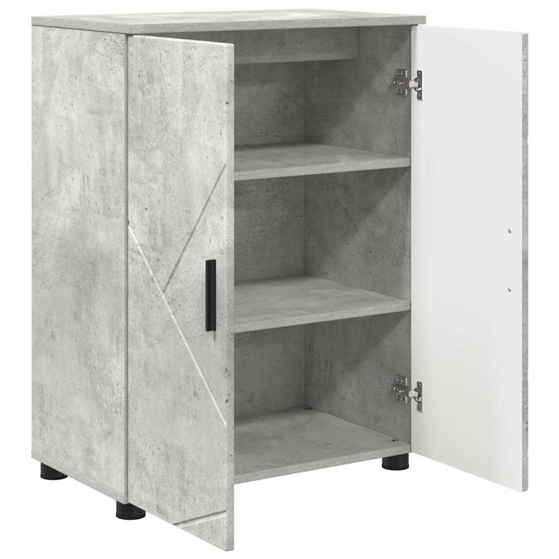 60cm Bathroom Vanity Base Only, Concrete Grey
