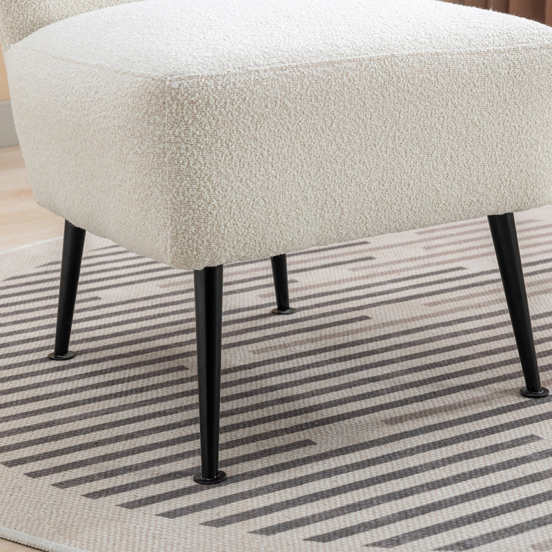 Fauteuil à oreilles large de 22,59 po Haelyn, Beige