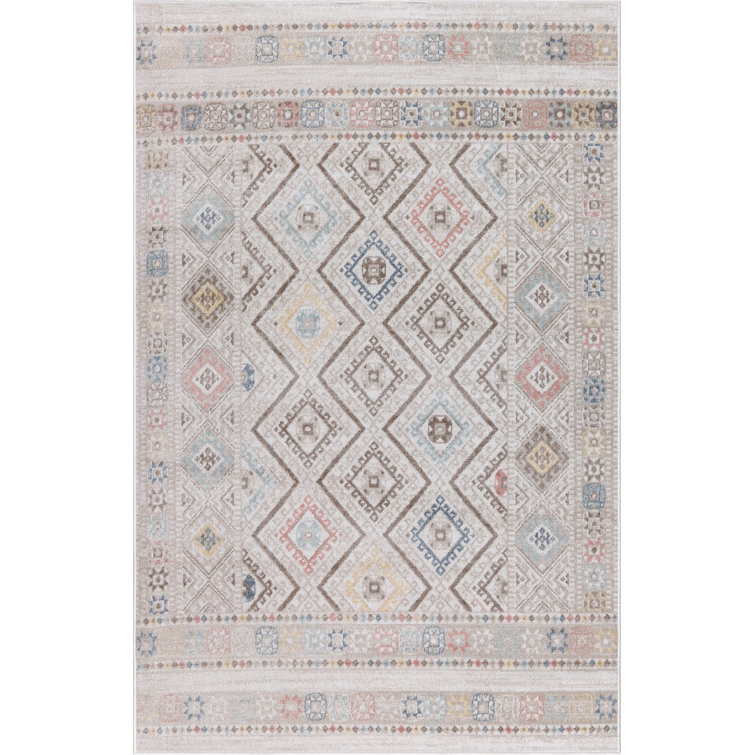 Machine Washable Alden Beige/Ivory Rug