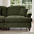 Chenille Loveseat with Flared Arms and ottoman-96757120