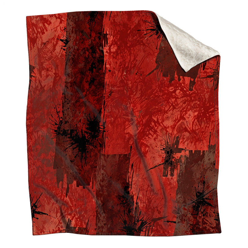 Couvertures rouges et noires, L 60 po x H 80 po