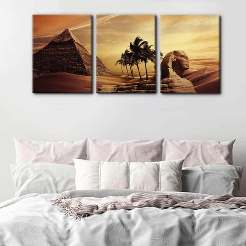 3 Piece Wrapped Canvas Print, 40 cm H x 90 cm W