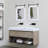 Kassian Rustic Solid Wood Frame Bathroom/Vanity Mirror Rectangle Wall Accent Mirror-1109398333