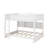Queen Over Queen Bunk Bed With Built-In Storage Cabinets,Charging Station,Ladder,Safety Guardrails