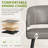 Modern Faux Leather Waterproof Upholstered Dining Chairs Set of 6 with Metal Legs, Mid-Century Kitchen Side Chairs-124571355-124571357