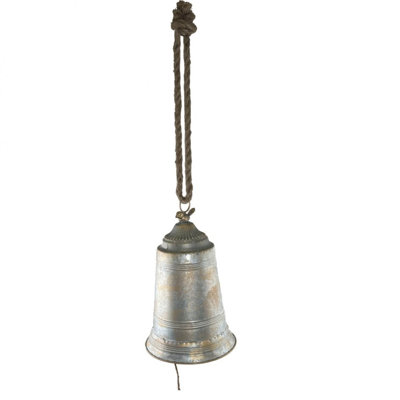 Décoration suspendue cloche argentée