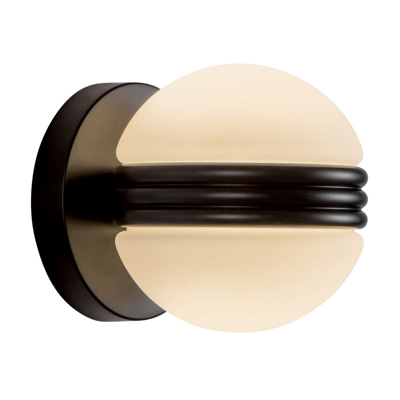 Selene 5-in Gold dimmable LED Wall Sconce, Matte Black