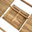 Table en bois avec fonction extensible, design rustique pour l'extérieur en bois, détail