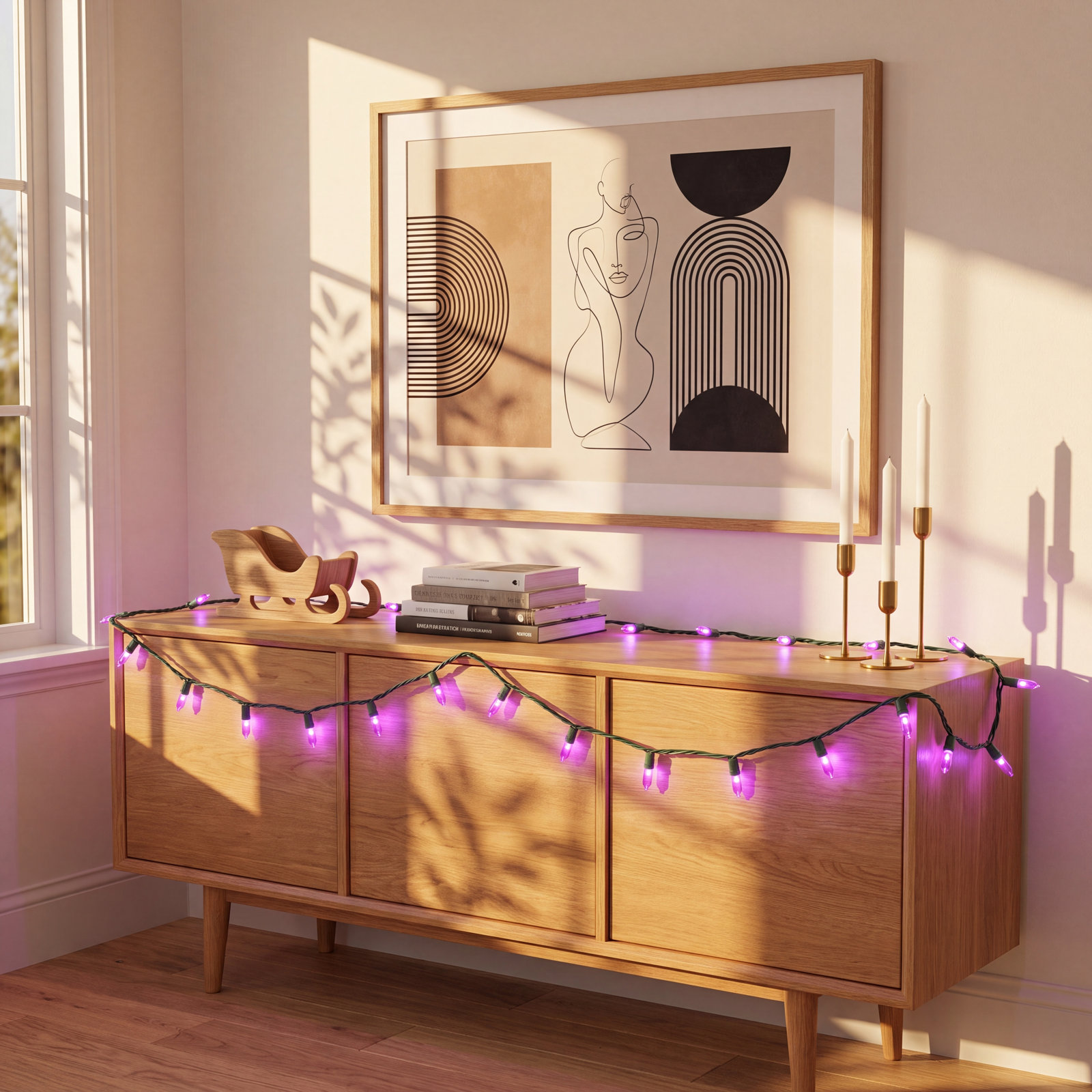 Italian LED Single Mold Christmas Lights, Purple