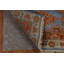 Tapis de couloir indien bleu Khotan 3 x 8