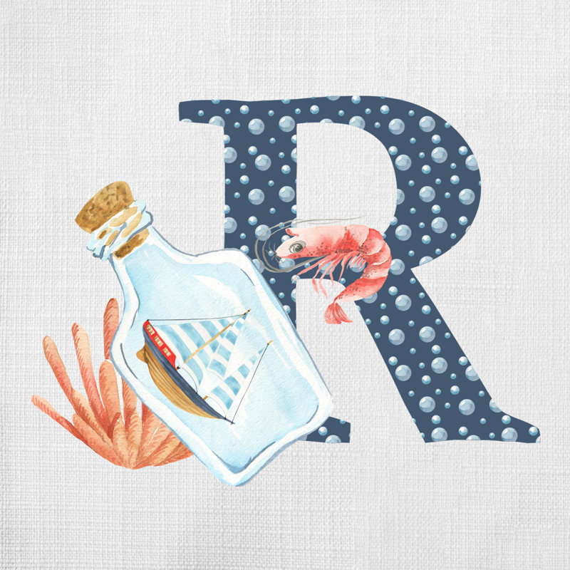 Nautical Sea Life_703 - Coussin décoratif inclus, H 18 po x l 18 po