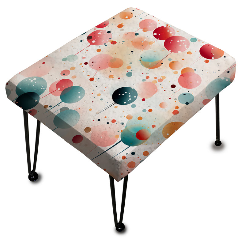 Ethereal Whispers Motif à pois - Repose-pieds rectangulaire à pois