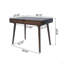 Bureau d'écriture avec grands tiroirs, table d'ordinateur pour le bureau à domicile ou le vestibule, couleur brune