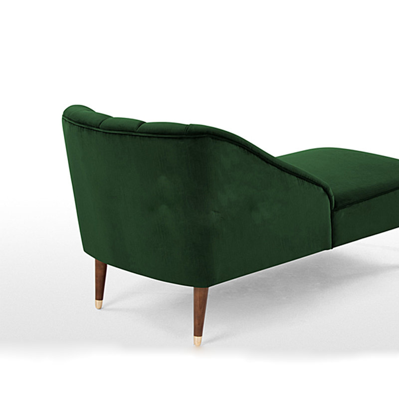 Ergonomic design solid wood chair, Dark Green, Right Hand Facing