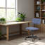 Chaise de travail sans accoudoirs en laine d'agneau 23 po pivotante réglable avec dossier capitonné-554103502-554103489