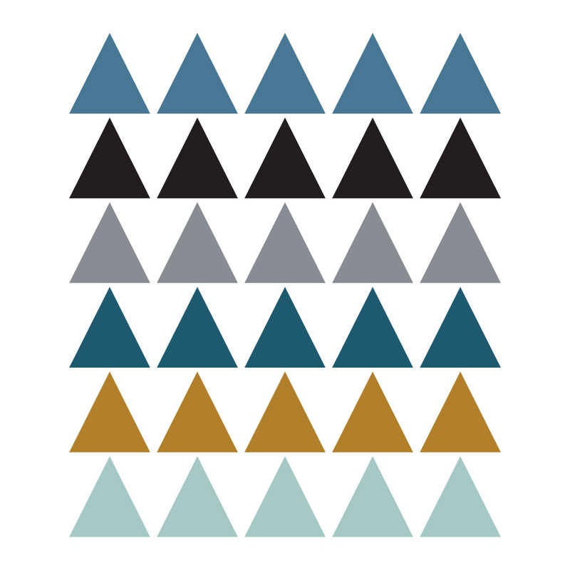 Abstract Wall Sticker, Blue/Mustard