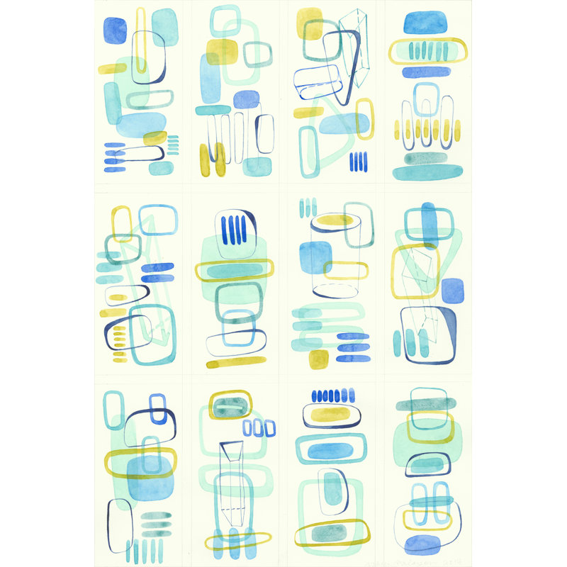 Mid Century Exploration II by Nikki Galapon - Print on Canvas, 30 cm H x 20 cm W, Wrapped Canvas