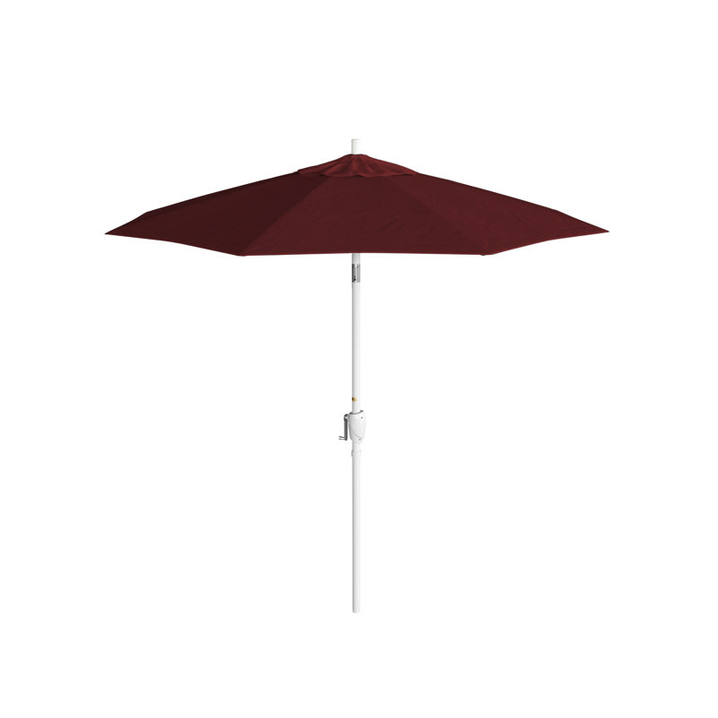 Parasol de marché 7,5', Gris, Tissage uni Sunbrella® Spectrum rubis, Sunbrella®