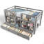 Lit mezzanine simple avec tablettes et rangements multiples-798883984-798883987