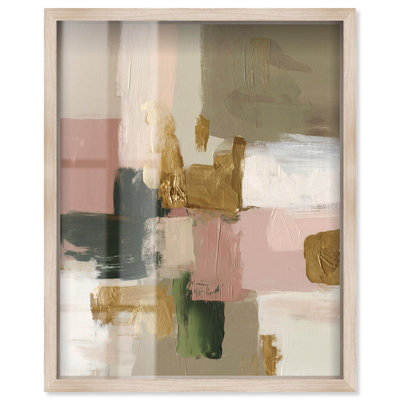 Tender Touch II Shadowbox Print Neutral Abstract Art by Art Remedy