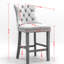 Velours bleu avec tiroirs faits à la main, pieds en bois, assise confortable, 2 coussins,-296028669-296028670