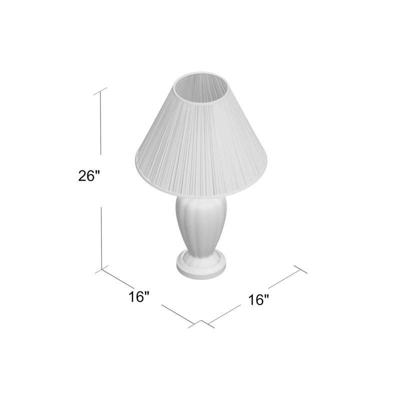 Lampe de table 26 po Barium, Noir