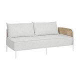 Havana Cane N-Dura Resin Wicker Outdoor Right Arm Facing Sectional
