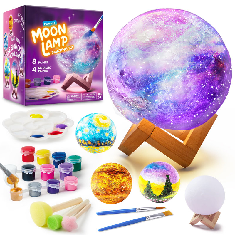 Trousse de peinture bricolage 3D Moon Lamp