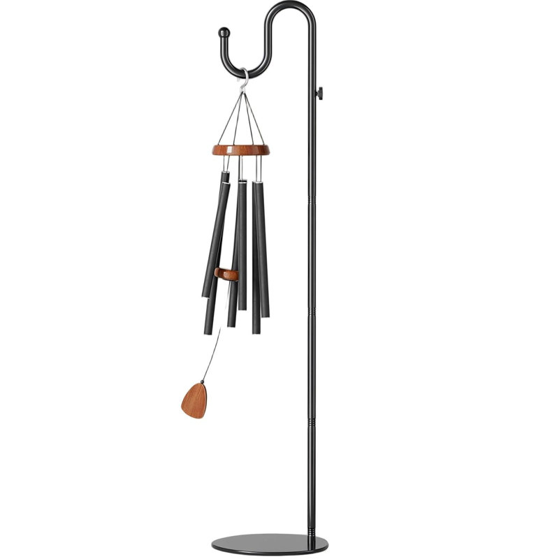 74" Shepherds Hook Stand, Adjustable Wind Chime Stand For Outside