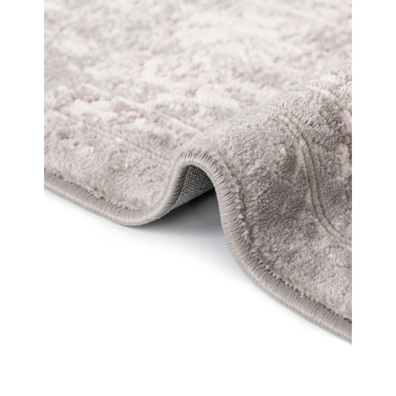 Malynn Oriental Area Rug, Rectangle 5'1" x 8', Purple/Beige